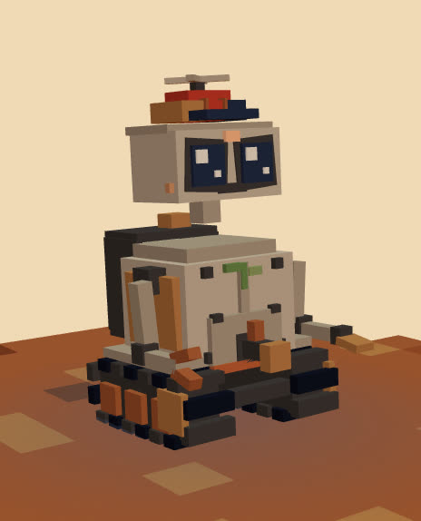 T1K0, a voxel gardening unit on tracks